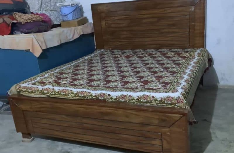 Bed +meters +dressing +side table for sale urgent new lia10 day used 1