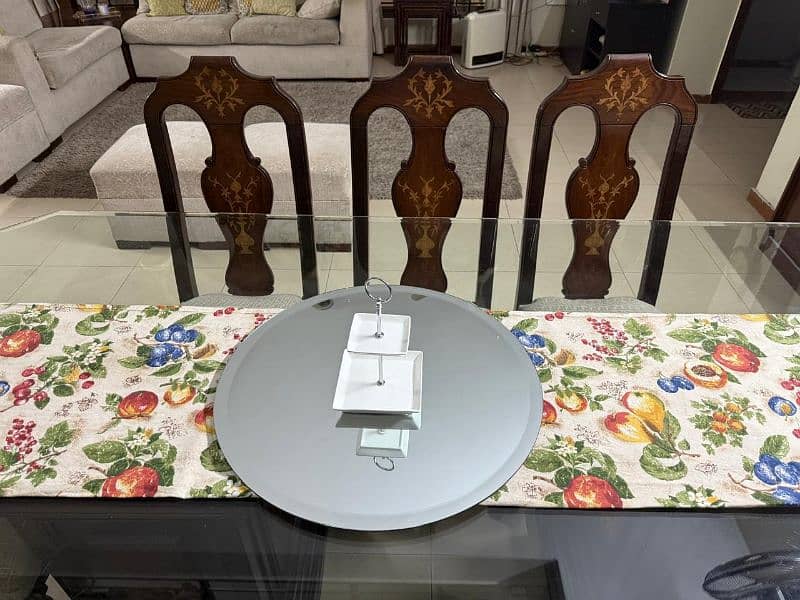 Elegant Glass Dining Table Set 2