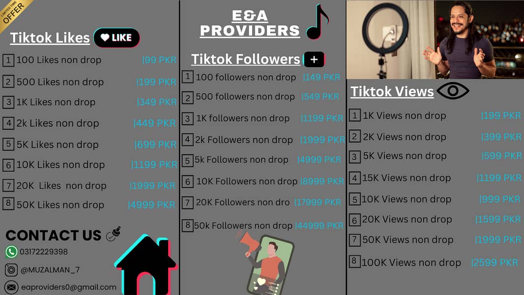 YouTube , TikTok and Instagram Services Less Then Market Pricing 2