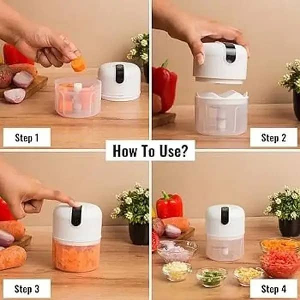 Portable Rechargable Mini Chopper 1