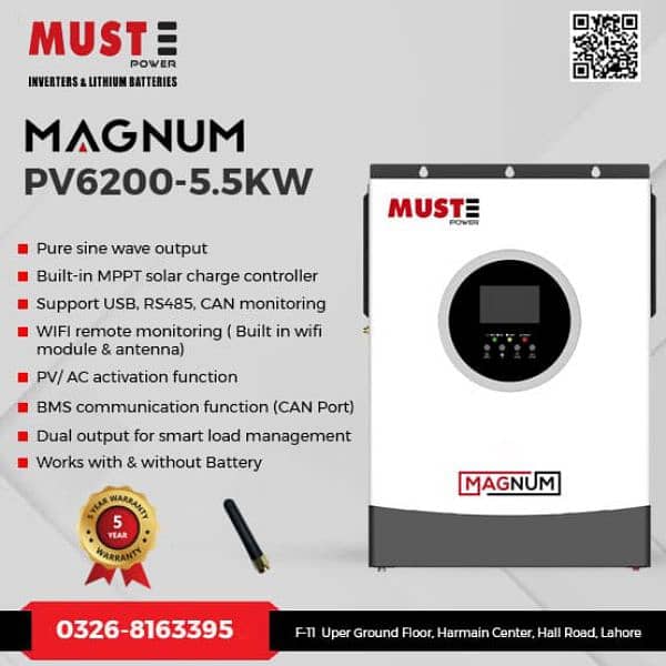 Magnum 5.5kw Dual Hybrid Solar Inverter 0