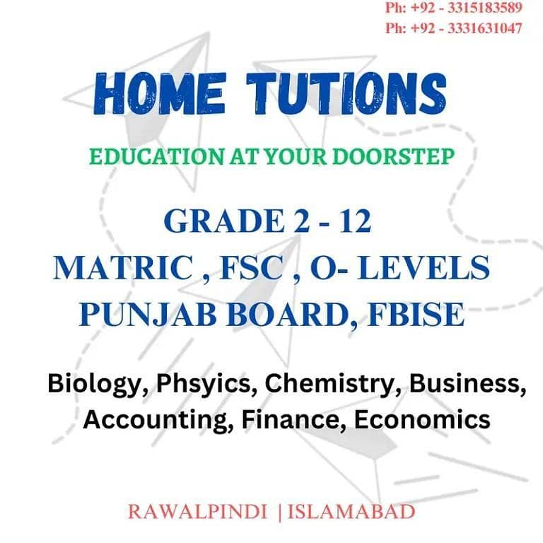 Home Tutor-Online Tutor-Home Tution-O/A level-Matric-IGCSE,English 13