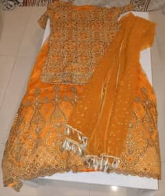 Net Fancy Lehenga [orange colour].