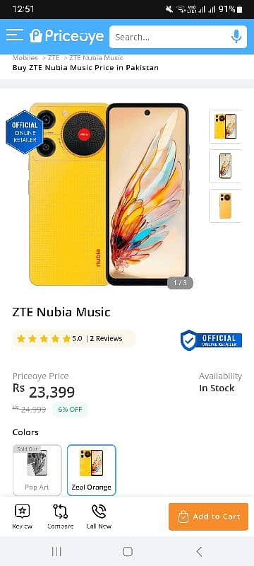 Zte Nubia Music Smartphone 9