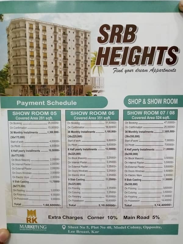 On Booking Double Height Showroom in under construction project {SRB Heights} 1