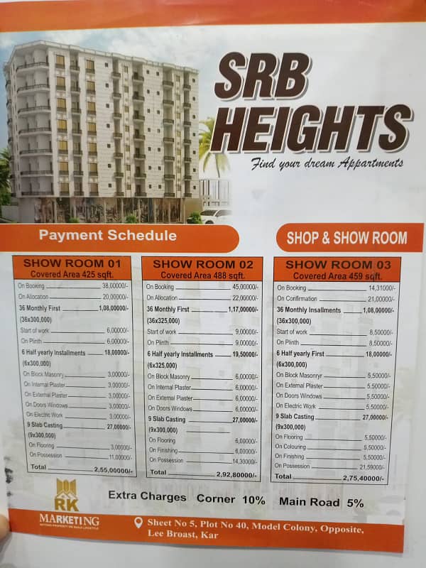 On Booking Double Height Showroom In Under Construction Project {SRB Heights} 1