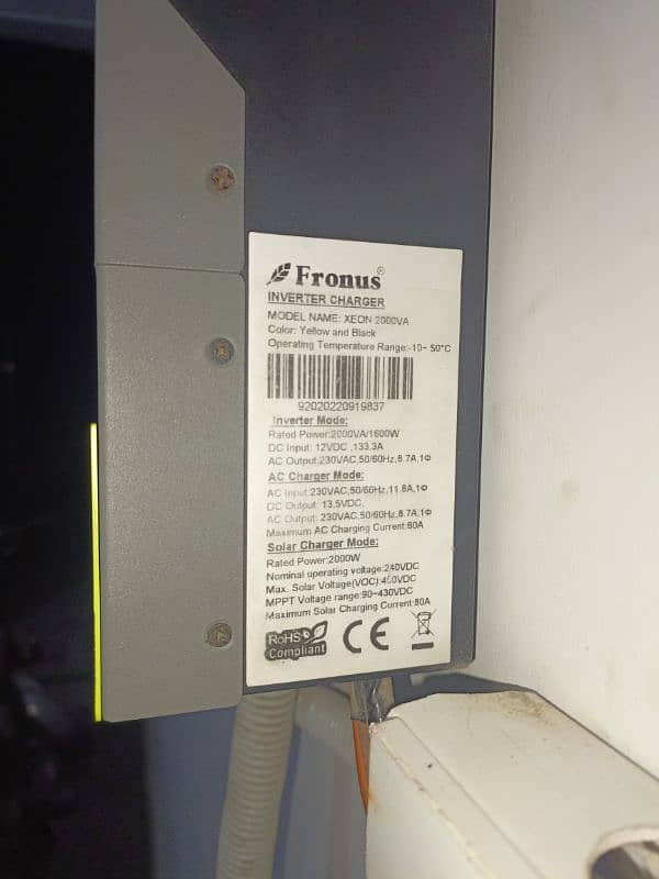 Fronus 1600watt inverter single battery wala 2