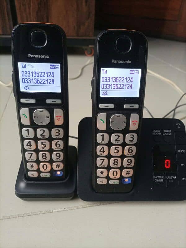 BRAND NEw PANASONIC TWIN CORDLESS PHONE+INTERCOM FREE DELIVERY 1