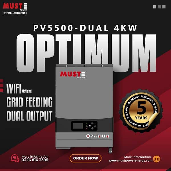 Optimum Dual 4kw Hybrid Solar Inverter 0