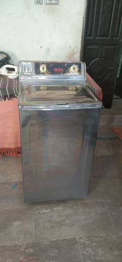 washing machine  in steel body 8 kg super asia