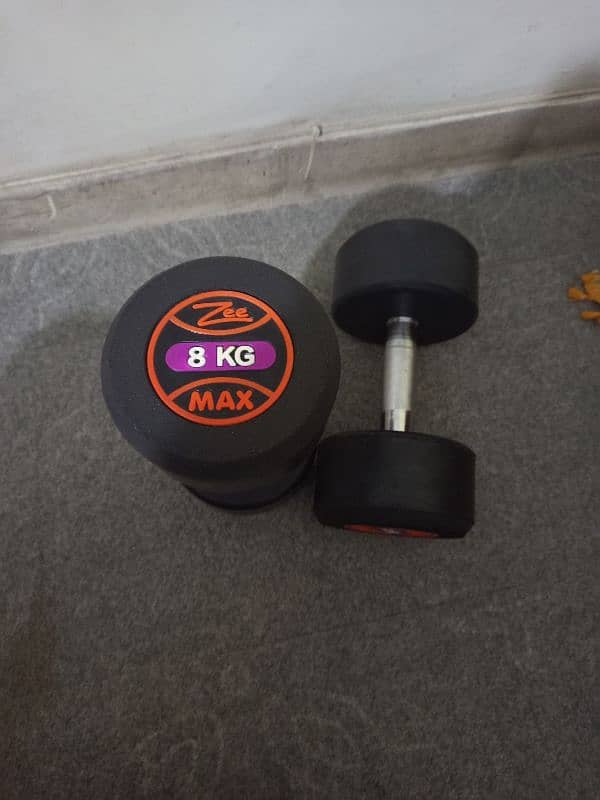 8 kg dumble rubber coated 0