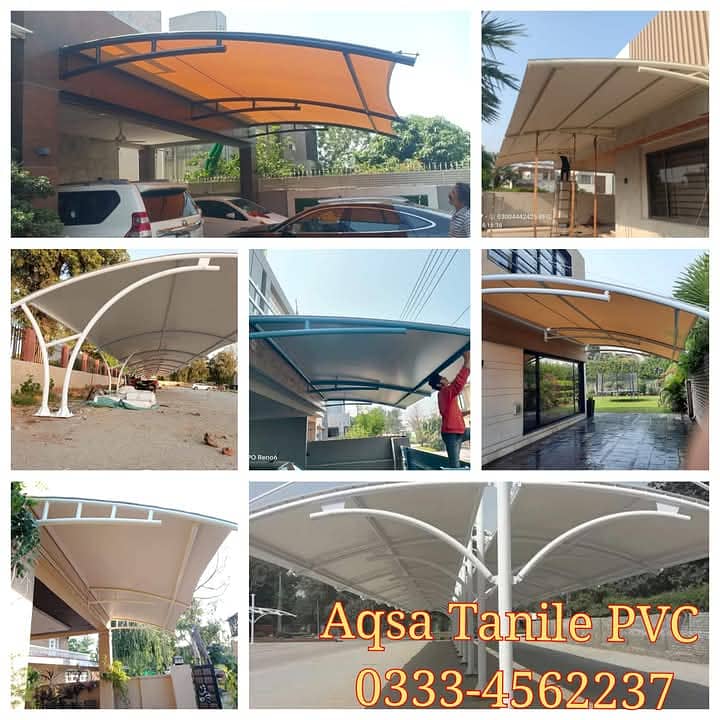 Tensile Shades in Pakistan - Wall mounted shed - Car Park - Marquee 2