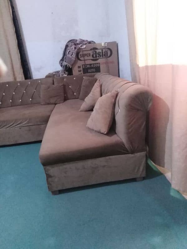 L shape Conner 5 seater sofa set 3