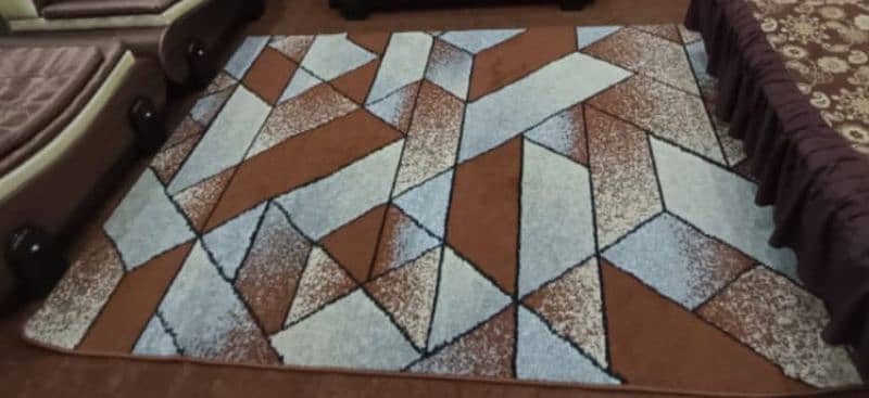 Brown color rug in lush condition 0