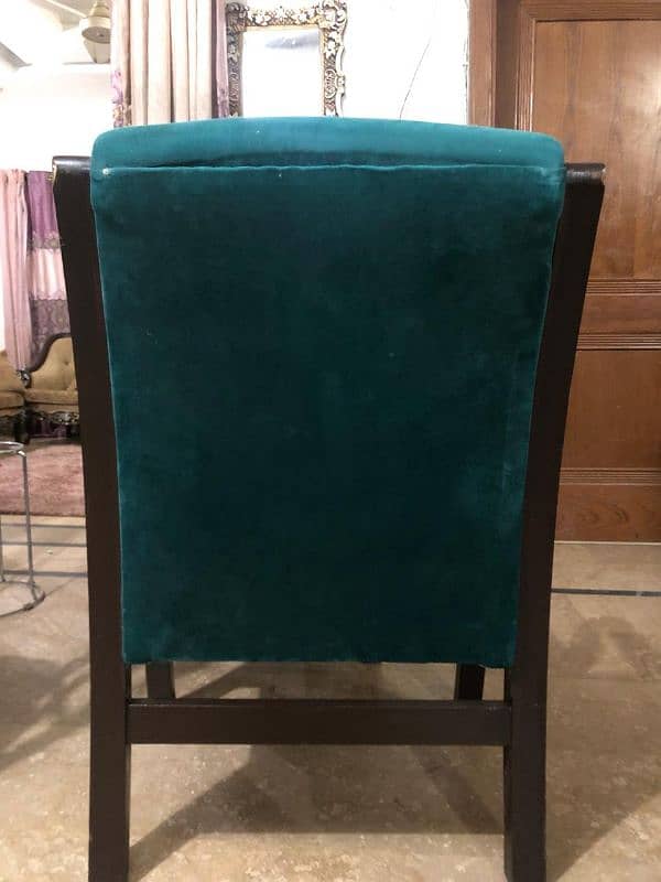 sofa chairs . pair of two , dark green colour 3