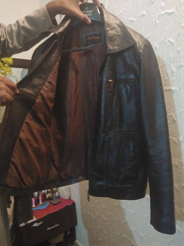 Men coat with leather jacket 0