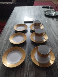 24 Crt Gold Plated Japan . . Cups & Plates