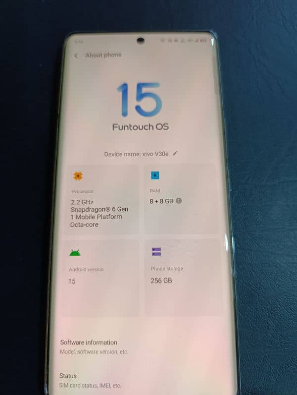 VIVO V30_E_5G . . . 8+8/256 URGENT SALE 5