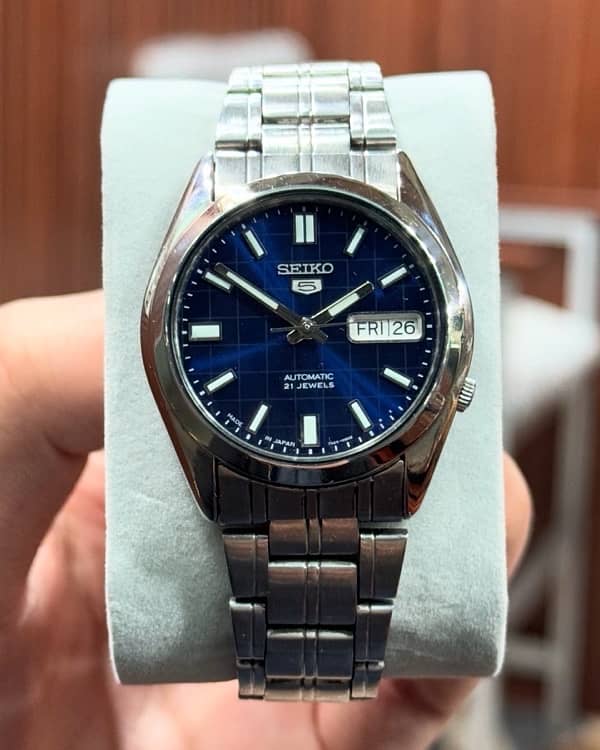 Seiko 5 blue Dial Automatic japan men’s watch 5