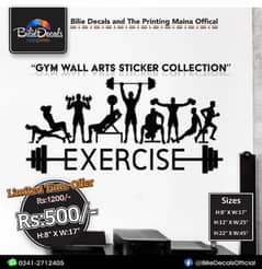 Customized GYM Wall arts Stickers By Bilie Decals