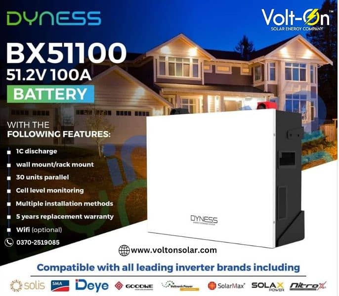 "Dyness BX51100: The Ultimate 51.2V 100Ah Battery for Reliable Power!" 0