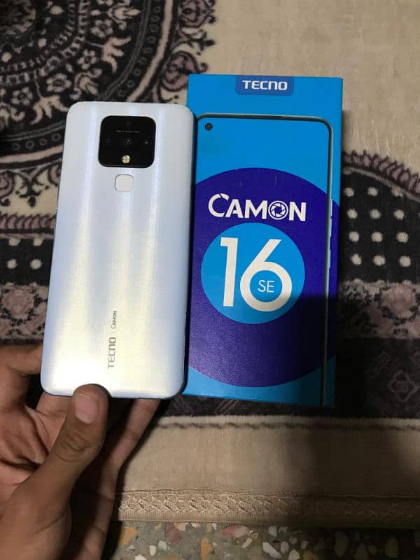 Techno camon 16se 6ram 128 memory Dual Pta approved with box urgent sa 7