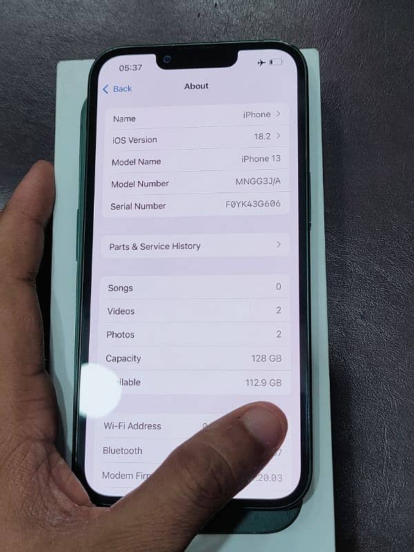 iphone 13 pta approved 128 GB bettry health 100 all oky ha han 6