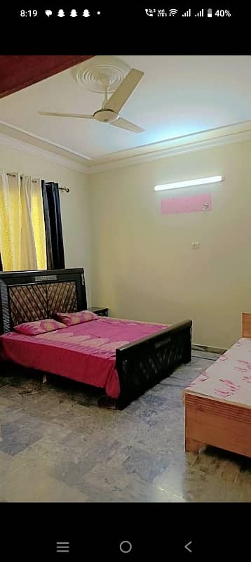 Fully furnished 2 Bedroom Available For Rent Near To High Court Multan AC, Almari, single Bed, Sofa 3