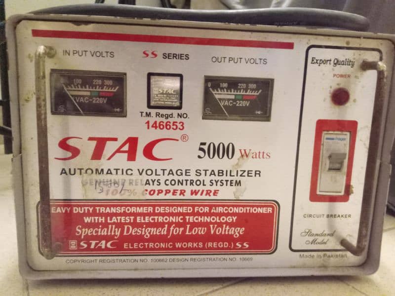 STAC Stabilizer Original 5000 Watts 4 Relay 0