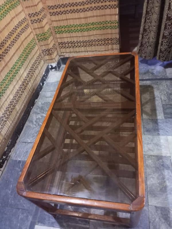 wooden mirror table 1