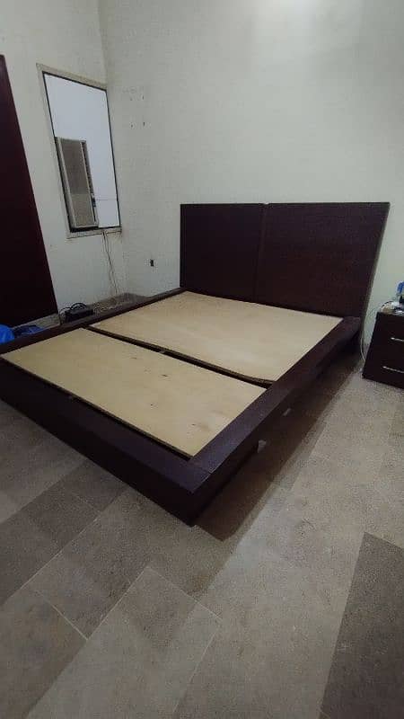 Australian oak ply queen size bed 1