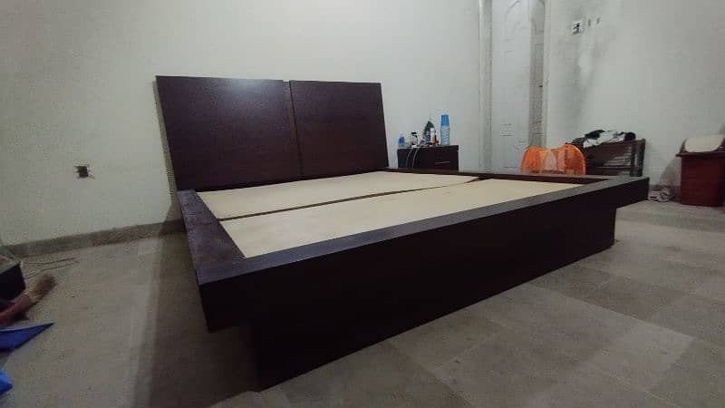 Australian oak ply queen size bed 2