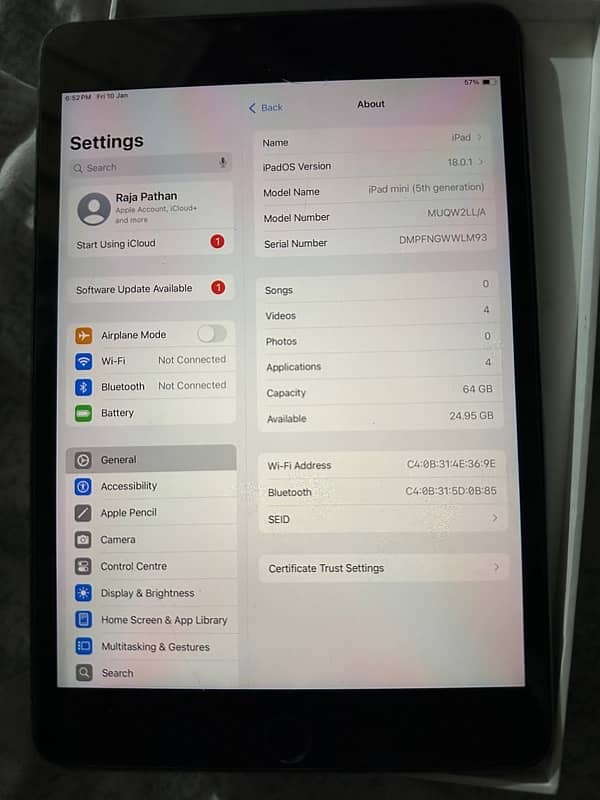 iPad mini 5  : 64Gb  9/10 condition 3