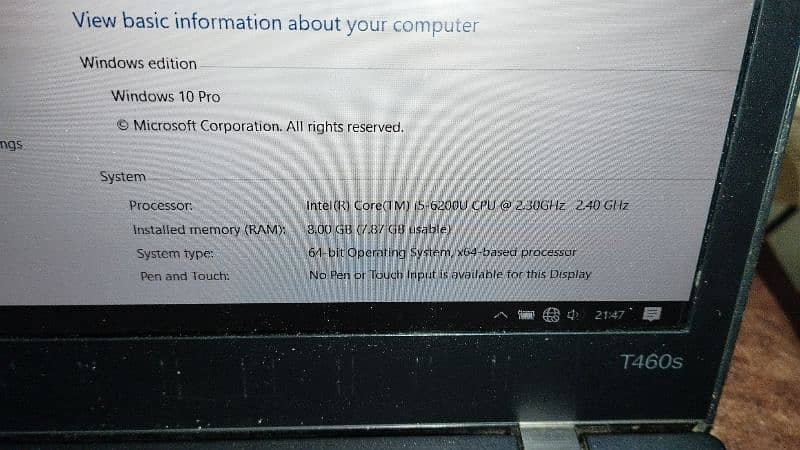 Used Lenovo Thinkpad T460S For Sale 6