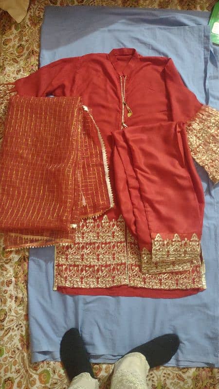 Three piece suit kameez trouzer duppata 2