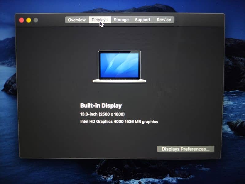 MacBook pro 2013 earlier | 13.3 inch with Intel HD Graphics Display 3