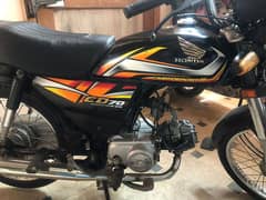 Honda CD 70 full original Karachi number model 2022/