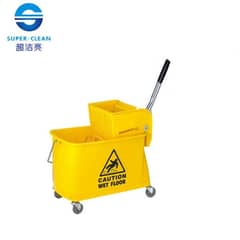 wringer mop bucket 20 liter and janitorial trolley