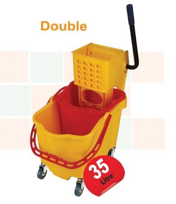 wringer mop bucket 20 liter and janitorial trolley 2