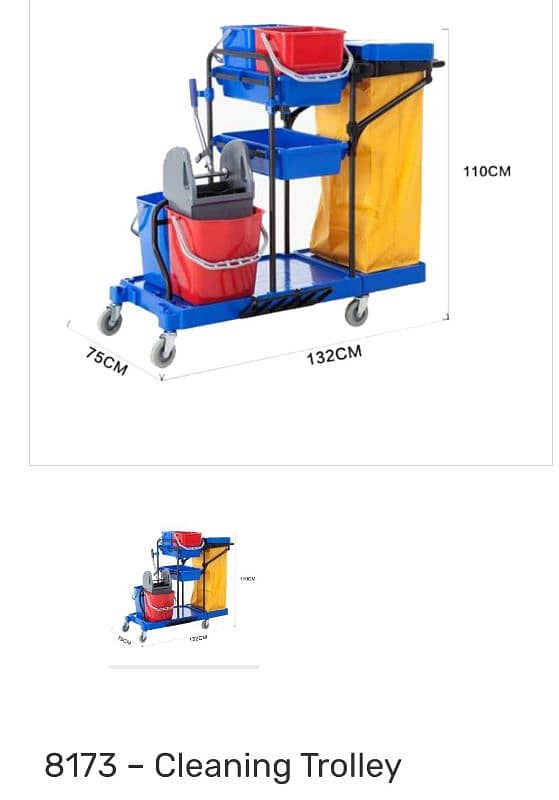 wringer mop bucket 20 liter and janitorial trolley 4