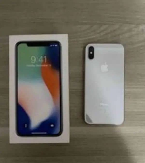 iphone x pta approved with box.   argent sale no exchange 1