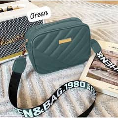 stylish woman's Quited Green crossbody