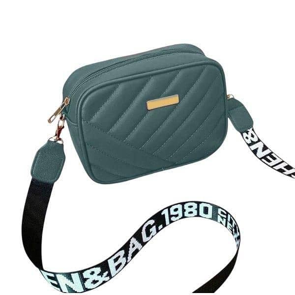 stylish woman's Quited Green crossbody 1