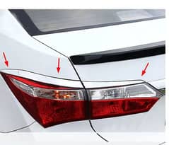 Stainless Steel Car Styling Rear light cover trim for Toyota corolla