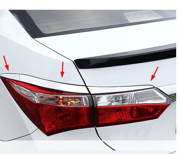 Stainless Steel Car Styling Rear light cover trim for Toyota corolla 0