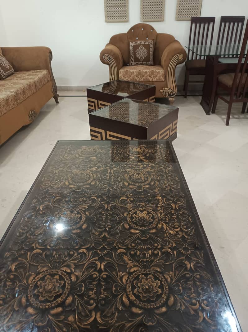 Sofa Set 6 Seater with Central Table Set 1