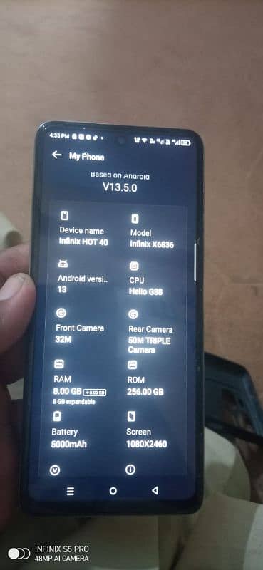 Infinix hot 40 16gb  /256gb 5