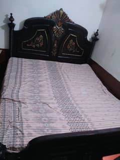 Wooden Double Bed (Without Mattress)