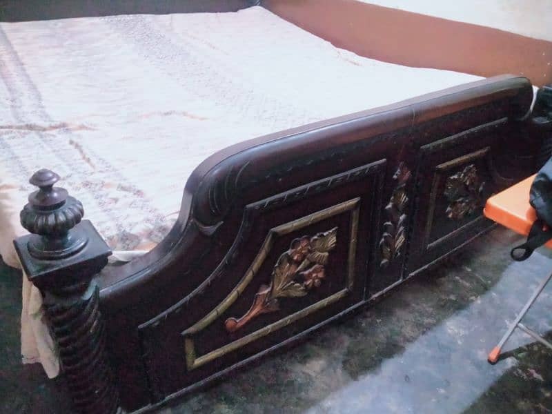 Wooden Double Bed (Without Mattress) 2