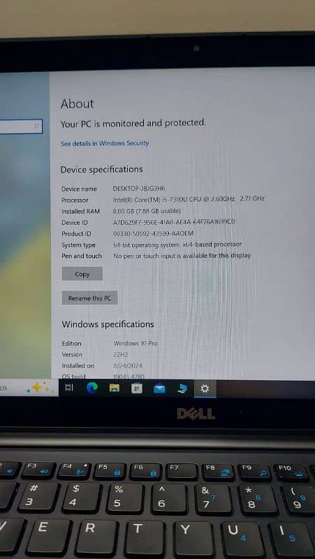 Used Dell laptop 7th core i5 4